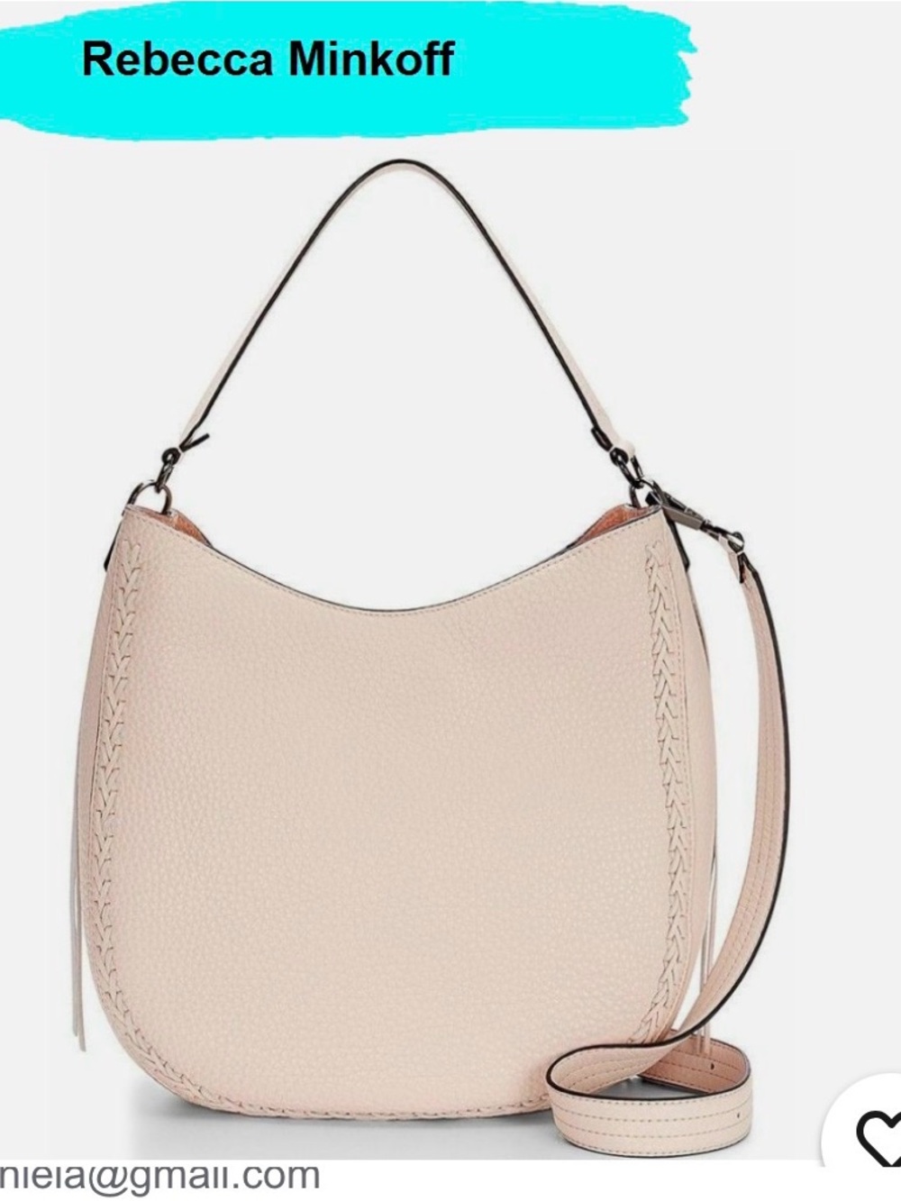 Rebecca Minkoff Blush Pink Pebbled Leather Shoulder Bag
